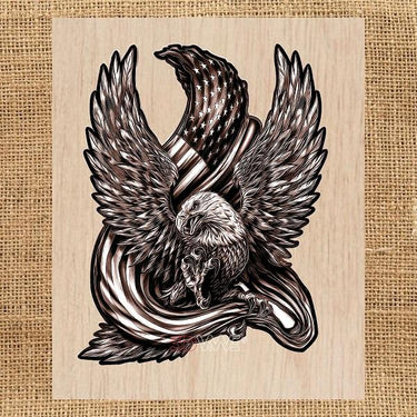 AMERICAN EAGLE pyroprinter & laser-ready file 3DWave